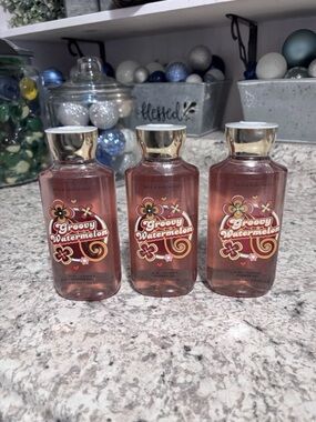 3 NWT Bath & Body Works Groovy Watermelon Shower Gel New